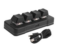YRREATY 4-Key Mechanical Keyboard with Macro USB Type-C RGB Gaming | Configure each of the 4 keys as keyboard, mouse, multimedia, game, or macro actions with plug-and-play ElfKey support.