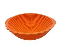 YRREATY Bread Proofing Basket,Silicone Round Bread Foldable Sourdough Baking Basket Waterproof Proofing Bowls,Orange