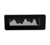YRREATY Desktop Clock AK25664 V2.0 Clock Music Spectrum 3.5MM Signal Input Firmware Upgradeable Intuitive UI White