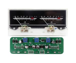 YRREATY Double Pointer VU Meter Stereo Audio Amplifier Board,DB Sound Level Indicator Meter Adjustable Backlight Driver Included