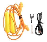 YRREATY Ear Plugs Bluetooth Earphone for Construction Noise Orange Color | Designed for construction sites, this orange Bluetooth earphone delivers reliable noise suppression and sound awareness.