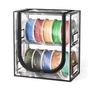 YRREATY Filament Storage Box 2 Tiers Holds Up to 10 Rolls 3D Printer Filament Storage Rack with Trans Cover