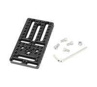 YRREATY For DSLR Camera Cage Compatible Cheese Plate Extension Base Plate with Anti-Twist 1/4"- 20& 3/8"- 16 Threads Multi-Purpose Mounting
