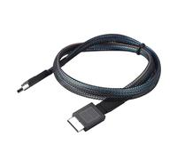 YRREATY PCIE4.0 SAS Cable Ribbon Extend Black | Ribbon-friendly design facilitates cable management while supporting 24Gbps data transfer on SFF-8611 links.