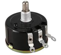 YRREATY Potentiometer WX050 10K Ohm 5W, Round Shaft, 3-Terminal | Single turn, 3-terminal potentiometer, 5W rating, 10K ohm resistance, round 6mm shaft, 10mm thread, metal body.