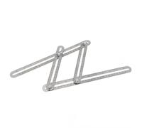 YRREATY Stainless Steel Four Fold Folding Ruler Multifunction Movable Multi Angle Special Shaped Ruler