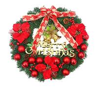YRRYGMN Artificial Wreath, 16inch Christmas Wreath for Front Door, Artificial Christmas Wreaths for Home Decor Indoor, Creative Wall Hanging Christmas Wreath, Holiday Christmas Party Decorations