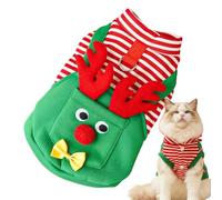 YRRYGMN Cat Outfit, Christmas Reindeer Costume Pets, Clothing Pet Fancy Dress, for Dogs Cats at Party, Gathering, Holiday, Photography, Outdoor, Walk and Festival