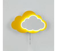 YRRYGMN Children's Room Cloud Wall Lamp, Cute Indoor Wall Fixture, Bedroom Bedside Fairy Wall Mount Light, 3 Color Mode Girl's Headboard Lamps Wall Wash Lights