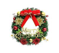 YRRYGMN Christmas Wreath Christmas Wreath for Front Door Merry Christmas Wall Artificial Christmas Garland with Bow for Decoration Xmas Wreath Christmas Wreaths for Front Door,B,50cm