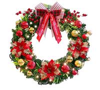 YRRYGMN Christmas Wreaths For Front Door, Christmas Wreath With Lights, Prelit Artificial Christma (A 50cm/20In)