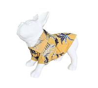 YRRYGMN Pet Clothes, Hawaiian Dog Shirt Soft Breathable Cool T-shirt Summer Beach Apparel For Cats Puppy Small Medium Dogs (X-Small, Yellow)