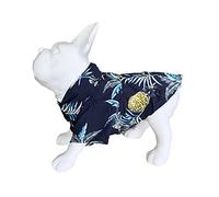YRRYGMN Pet Clothes, Hawaiian Dog Shirt Soft Breathable Cool T-shirt Summer Beach Apparel For Cats Puppy Small Medium Dogs (X-Small, Navy Blue)