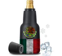 YRSENG Beer Gift for Men, Lightweight Modelo Beverage Beer Bottle Cooler w/Beer Opener - Double Walled Stainless Steel 12oz. Modelo Beer Bottle Insulator Holder-MEXIO