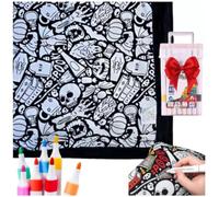 YRSM-MR DIY Coloring Sherpa Fleece Throw Blanket 50×60 Inch - Color Your Own Washable Fabric, Cozy Kids Bedroom/Sofa Decor with 24Coloring Pens - Creative Personalized Gift