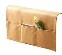YRTHFJTJ Arm Rest Organiser Hanging Sofa Caddy Storage Bag TV Remote Control Holder Armchairs Couch Organiser Phone Drink Glassse Foldable Pouch Chair Tidy Table Space Saver Pocket Set Living(Yellow)
