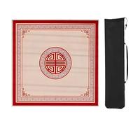 YRthongXy Mahjong Mat, Mahjong Mat with Edge, Crystal Velvet Mahjong Table Mat Anti Slip & Noise Reduction, Game Mat for Mahjon Poker (Color : Red 5, Size : 80cm/31.49in)(Red 6,75cm/29.52in)