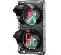 YRthongXy Traffic Light Lamp, 300 Mm Twin-light Pedestrian Signal,Snap-on Sunshade, Luminous Angle 30 Degrees