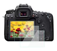 YRTIYO 80Dii Screen Protector Compatible for Canon EOS 90D 80Dii 77D 7Dii 6Dii Camera, 9H Tempered Glass Anti-Scrach Anti-Bubble Anti-Dust (3 Pack)