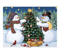 YRTMHU 5D Diamond Painting Kit Christmas snowman Crystal Personalised Diamond Painting Full Kits Cross Stitch Paintings for Parent Child Activity and Child Gift Adults or Kids Home Decor