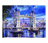 YRTMHU 5D Diamond Painting Kit Tower Bridge Building Crystal Personalised Diamond Painting Full Kits Cross Stitch Paintings for Parent Child Activity and Child Gift Adults or Kids Home Decor