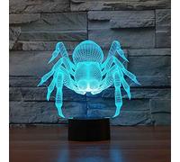 YRTMHU Illusion Lamps, LED Cartoon Spider Night Lights 3D Bedside Table Lamp for Kids 16 Colours Changing with Remote Control & Smart Touch Decor Lamp for Living Room Bedroom