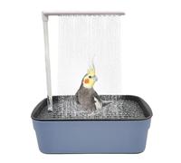 YRTUOP Bird Bath Tub, Automatic Bird Bath Box Parrot Bath Tub Shower With Multiple Faucets Bird Shower Bathing Tub For Small, Medium Parakeet Cleaning Supplies, 31.5x21.5x34cm