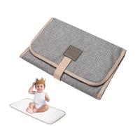 YRTUOP Changing Mat, Foldable Travel Changing Pad Portable Baby Change Mat Waterproof, Grey, Polyester, 31x1x21cm