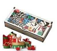 YRTUOP Christmas Money Holders,Engraved Seasonal Money Holder | Wooden Christmas Coin Box,for Party Gathering Graduation Home Wedding Office Travel