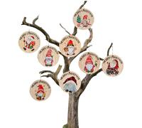YRTUOP Christmas Ornaments Set, Funny Ornament for Christmas Tree - Round Pendant Wooden Holiday Charm for Party Apartment Living Room School Retail Store Kitchen Wedding