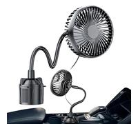 YRTUOP Cup Holder Fan | Blowing Fan for Truck - 3 Speeds Portable 12V/24V Blowing Accessory for Trip, Travel, Camping, Outdoors, Daily