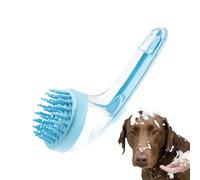 YRTUOP Dog Bath Brush - Cat Bathing Brush - Gentle Puppy Cleansing Scrubber with Soap Dispenser for Home Pets Beach Travel Swimming Pool Cats Groomers