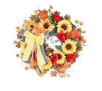 YRTUOP Fall Wreaths for Front Door | Creative Sunflower Autumn Door Wreath,Creative Realistic Garland Multifunctional Decoration for Porch Outdoor Thanksgiving Living Room Home Apartment Wall
