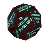 YRTUOP Fitness Dice, 12-Sided Fun Small Workout Cube Equipment, Gym Dice, for Women Exercise Training Sports Squats Game Athlete Gym Home