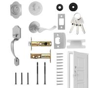 YRTUOP Front Door Handle And Deadbolt Set,Anti-Theft Aluminum Alloy Front Door Lock Set - Home Garden Supplies for Home Courtyard Patio Exteriores House Entryway Outside Bathroom Backyard Balcony Yard