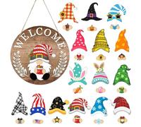 YRTUOP Gnome Decorations - Magnetic Change Interchangeable Seasonal Accessories,Front Door Decor | for Family Friends Men Women Holiday Porch Home Garden Indoor Outdoor