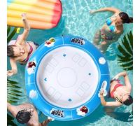 YRTUOP Inflatable Game Table, Floating Card Table Tray Inflatable Food Drink Holder 4-6 Players Floating Tables Pool Accessories for Hot Tub or Pool Beach Partys