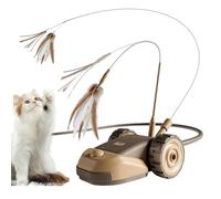 YRTUOP Interactive Cat Toy | Touch Activated with Wand,Cat Automatic Toy Car Teaser Wand,for Play Mental Physical Stimulation Hunting Training Kitten Indoor Boredom Pet Supplies