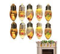 YRTUOP LED Christmas Lights Battery Powered | Fairy Lights with Snow Globe Bulbs | Holiday Ornament for Party Patio Backyard Fence Indoor Window Wedding Garden
