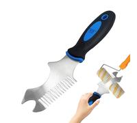 YRTUOP Paint Brush Cleaner Comb, Stainless Steel Paint Roller Cleaning Comb, Comfortable Painting Cleaner Gear for Putty Cleaning Construction Project Preparation Home Improvement