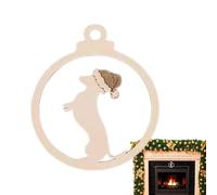 YRTUOP Puppy Christmas Ornament - Christmas Vintage Ornaments | Doll Craft Wooden Cutouts With Dog Claw, Wedding Decorations