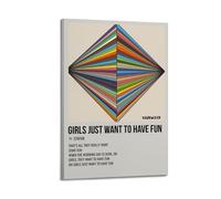 YRTWR I WBRRB Girls Just Want to Have Fun by Strfkr Poster Wall Art Cover Design Painting for Bed Room Movies 12x18inch(30x45cm) Frame-style