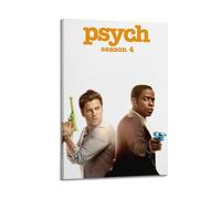 YRTWR I WBRRB Psych S4 Poster Wall Art Cover Design Painting for Bed Room Movies 08x12inch(20x30cm) Frame-style