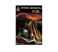 YRUAWRH Avenged Sevenfold City of Evil Poster Wall Art Aesthetic Cover Canvas Vintage Poster Decorative Painting for Bed Room Living Room 20x30inch(50x75cm) Unframe-style