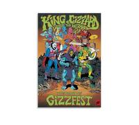 YRUAWRH King Gizzard & The Lizard Wizard（2） Poster Wall Art Aesthetic Cover Canvas Vintage Poster Decorative Painting for Bed Room Living Room 08x12inch(20x30cm) Unframe-style