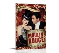 YRUAWRH Moulin Rouge 2001（3） Poster Wall Art Aesthetic Cover Canvas Vintage Poster Decorative Painting for Bed Room Living Room 12x18inch(30x45cm) Frame-style