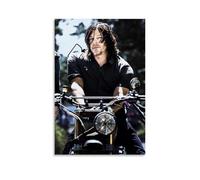YRUAWRH Norman Reedus As Daryl Dixon Poster Wall Art Aesthetic Cover Canvas Vintage Poster Decorative Painting for Bed Room Living Room 12x18inch(30x45cm) Unframe-style