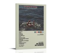 YRUAWRH Not Waving, But Drowning Loyle Carner Album Poster Wall Art Aesthetic Cover Canvas Vintage Poster Decorative Painting for Bed Room Living Room 12x18inch(30x45cm) Frame-style