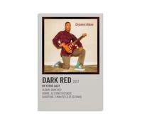 YRUAWRH Steve Lacy Dark Red Poster Wall Art Aesthetic Cover Canvas Vintage Poster Decorative Painting for Bed Room Living Room 16x24inch(40x60cm) Unframe-style