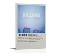 YRUAWRH The Killers Hot Fuss Poster Wall Art Aesthetic Cover Canvas Vintage Poster Decorative Painting for Bed Room Living Room 12x18inch(30x45cm) Frame-style